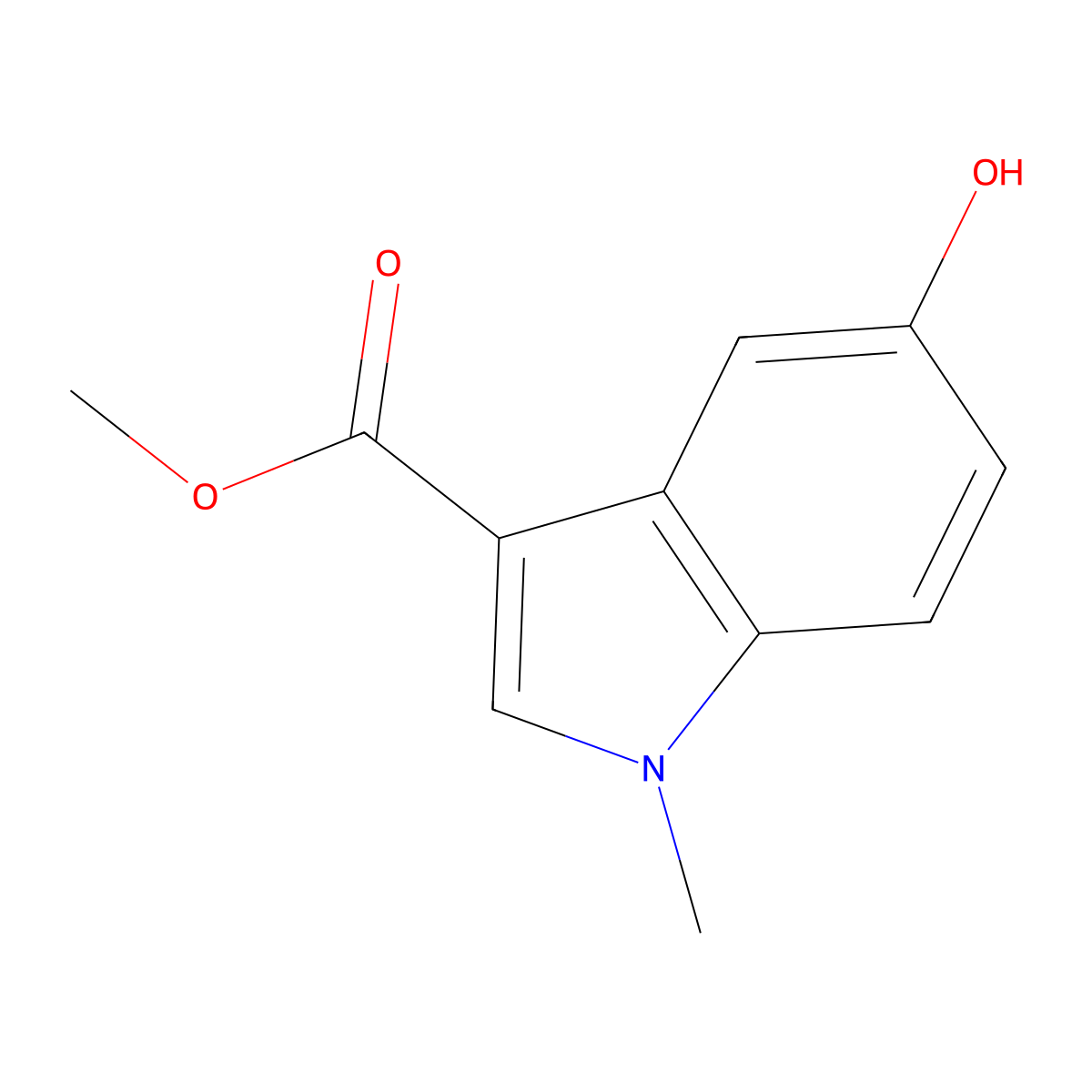 methyl 5-hydroxy-1-methyl-1H-indole-3-carboxylate molecular structure, CAS 112332-92-0