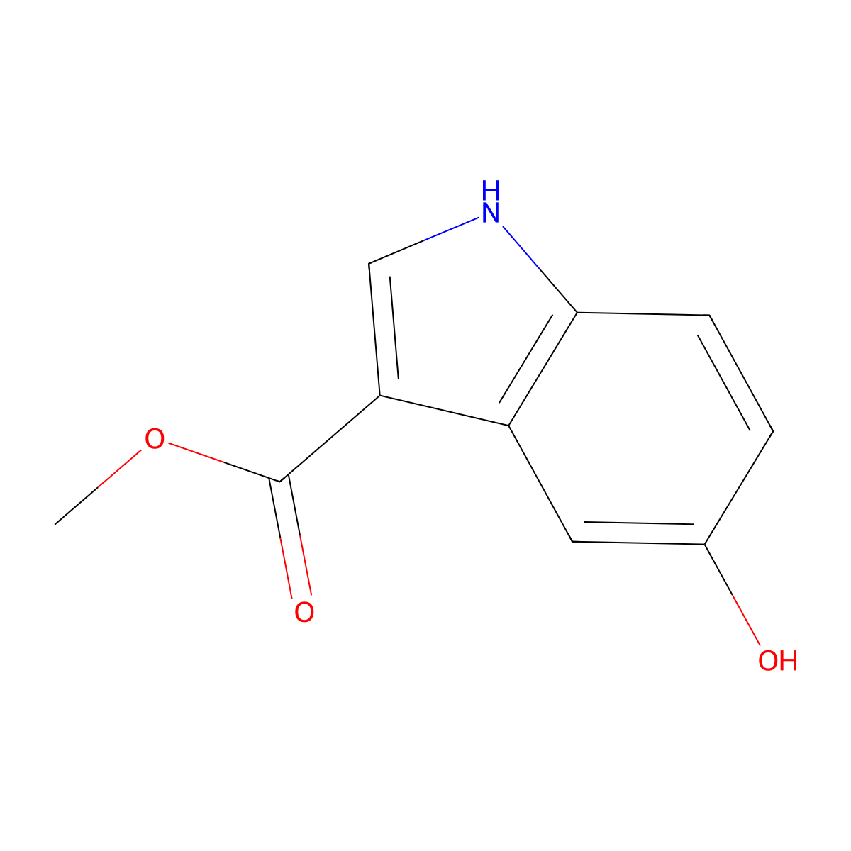 Methyl 5-Hydroxy-1H-Indole-3-Carboxylate molecular structure, CAS 112332-96-4