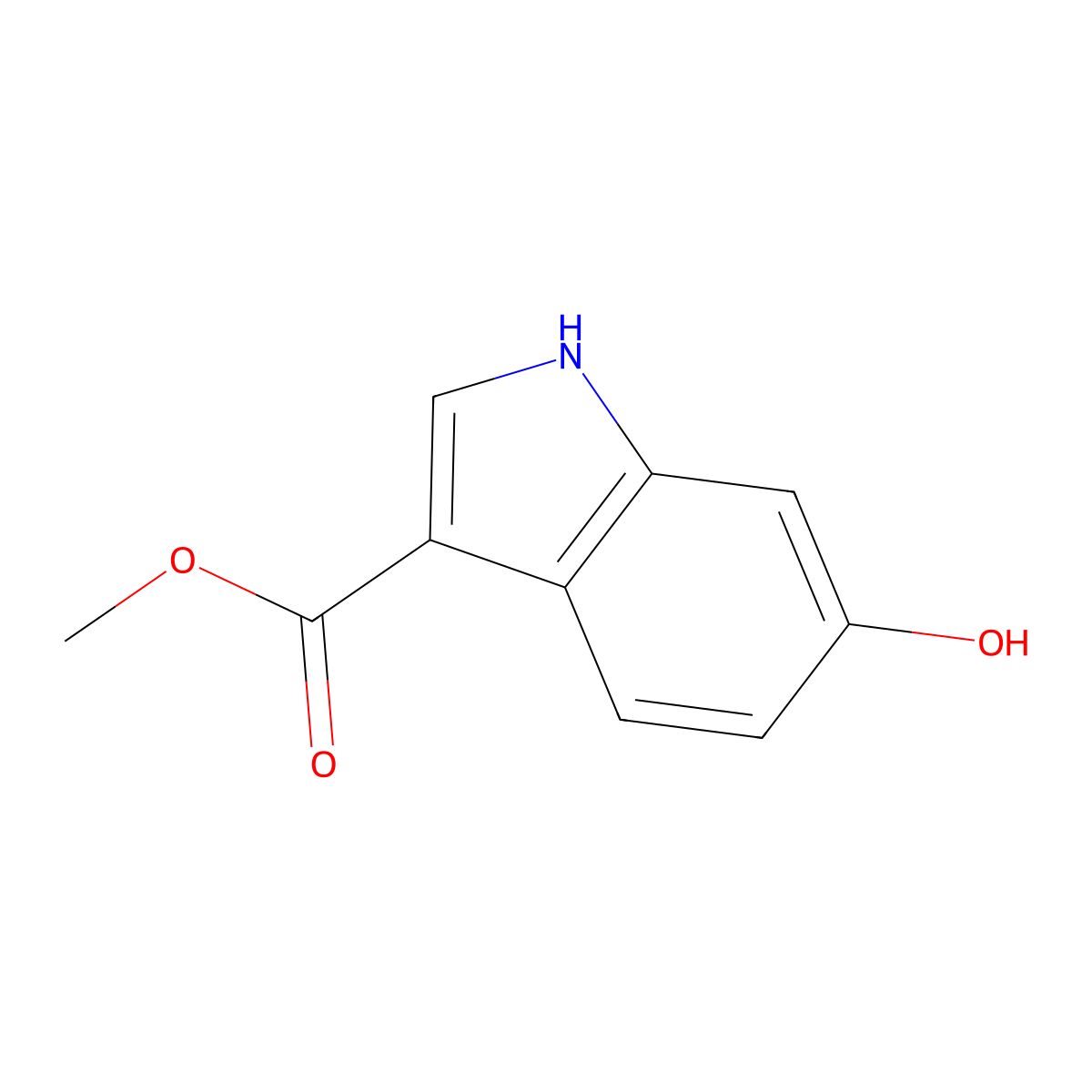 Methyl 6-hydroxy-1H-indole-3-carboxylate molecular structure, CAS 112332-97-5