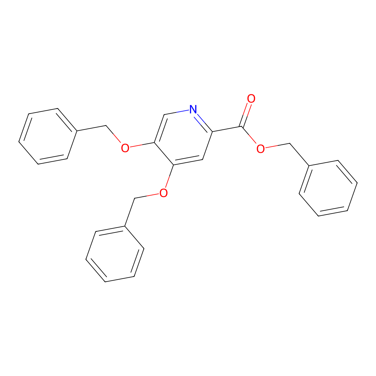 Benzyl 4,5-bis(benzyloxy)pyridine-2-carboxylate molecular structure, CAS 112334-42-6