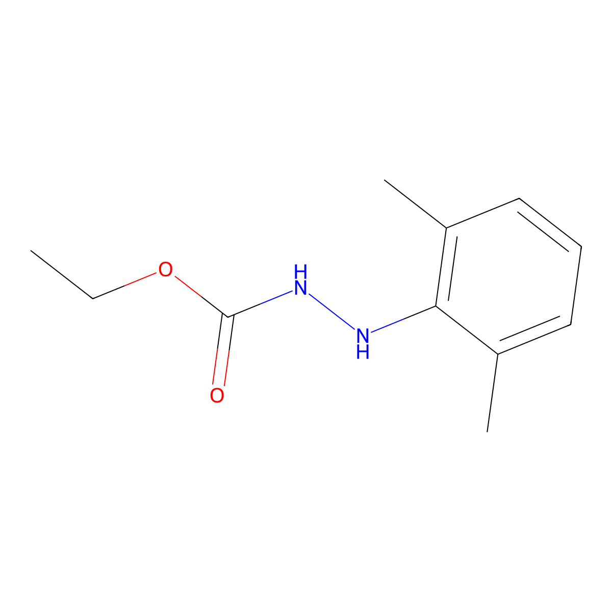 Ethyl 2-(2,6-dimethylphenyl)hydrazinecarboxylate molecular structure, CAS 112341-87-4