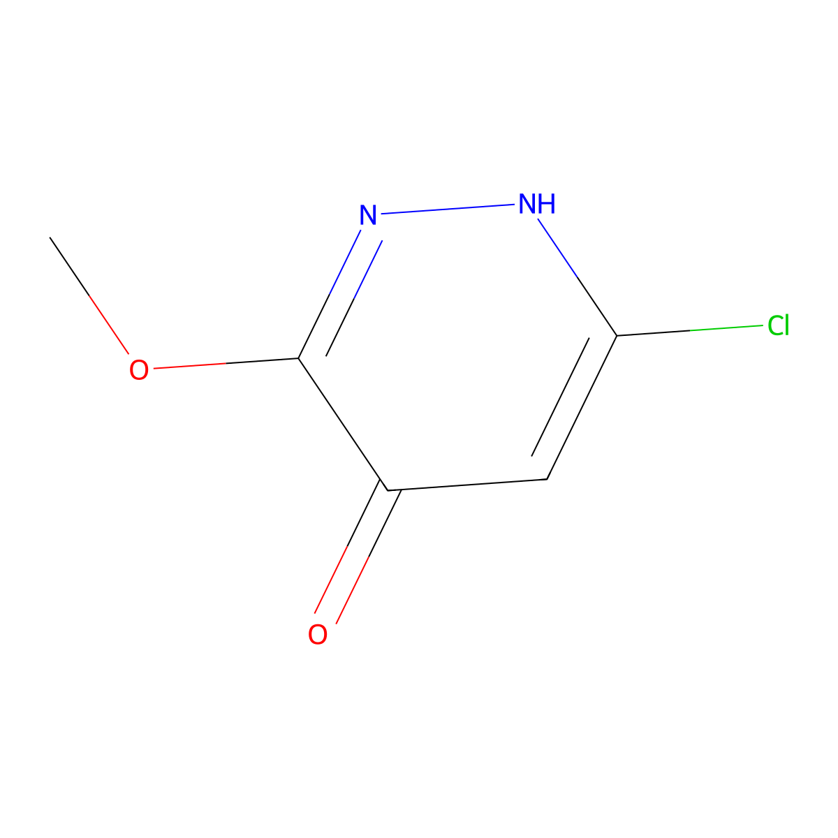 6-Chloro-3-methoxy-1,4-dihydropyridazin-4-one molecular structure, CAS 112342-60-6
