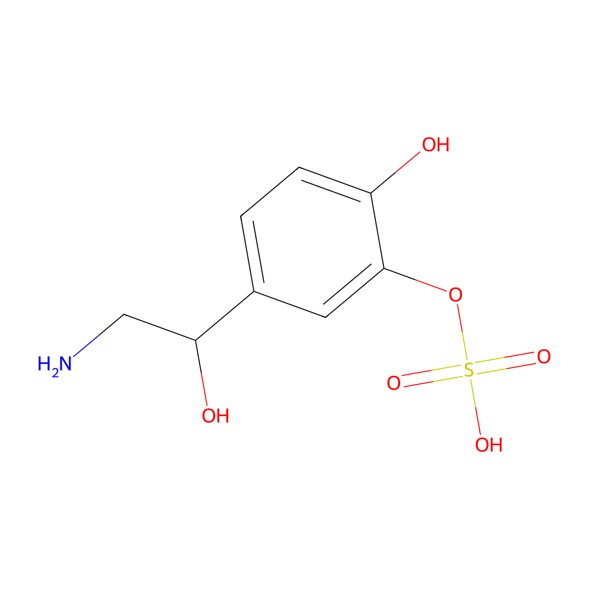 DL-Norepinephrine 3-Sulfate molecular structure, CAS 112346-92-6