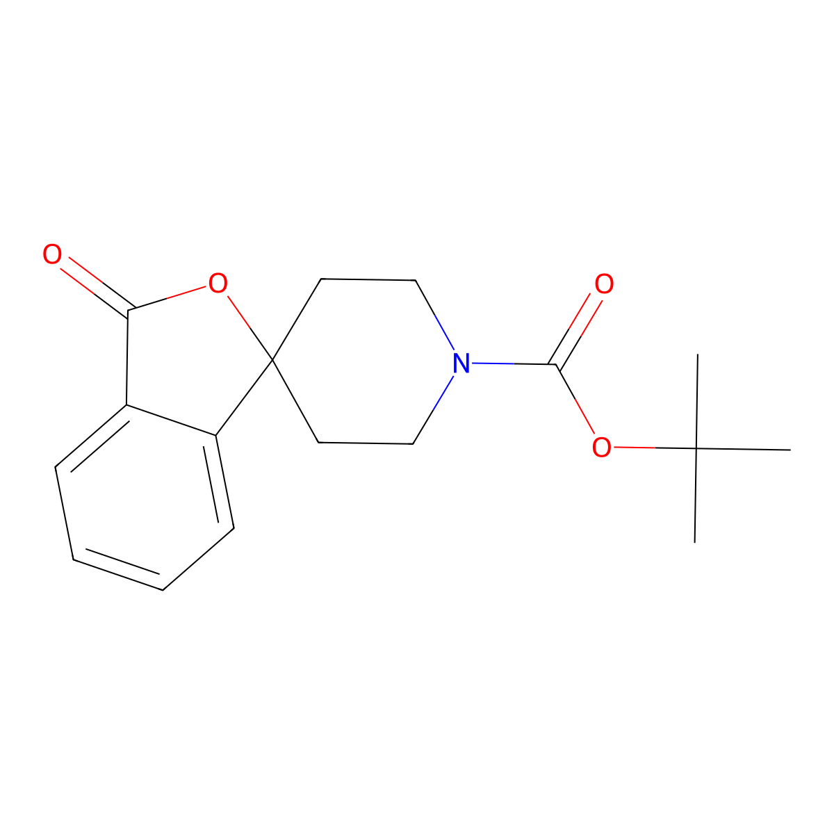 tert-Butyl 3-oxo-3H-spiro[isobenzofuran-1,4'-piperidine]-1'-carboxylate molecular structure, CAS 1123492-82-9