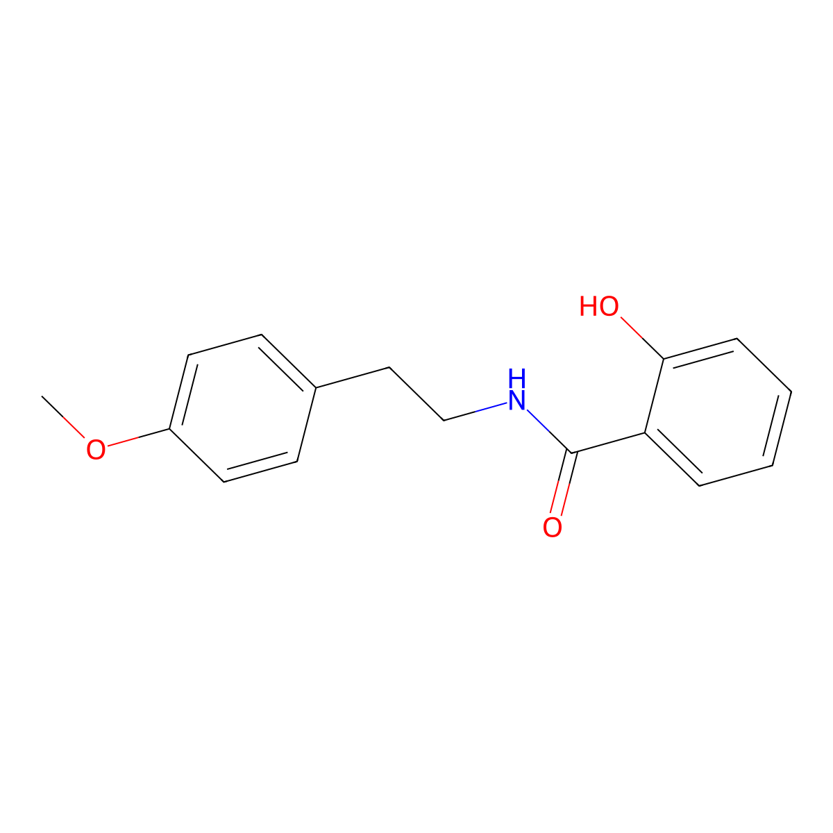 2-Hydroxy-N-[2-(4-methoxyphenyl)ethyl]benzamide molecular structure, CAS 112356-53-3
