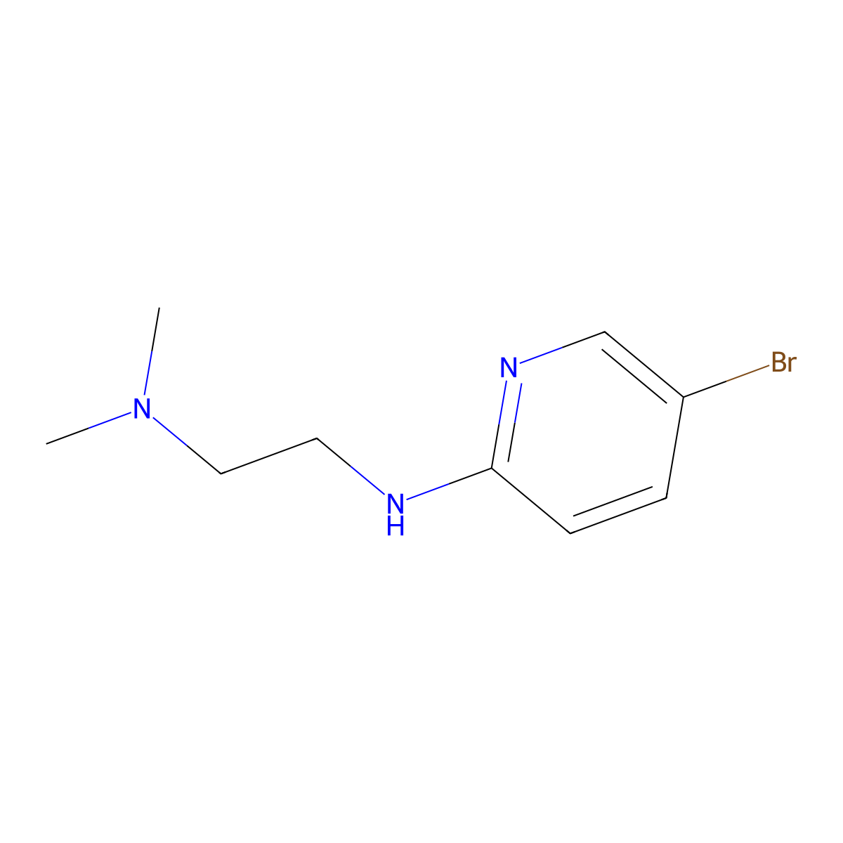 5-bromo-N-[2-(dimethylamino)ethyl]pyridin-2-amine molecular structure, CAS 112357-06-9