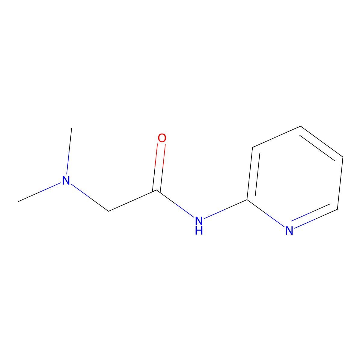 Acetamide, 2-(dimethylamino)-N-2-pyridinyl- molecular structure, CAS 112357-08-1