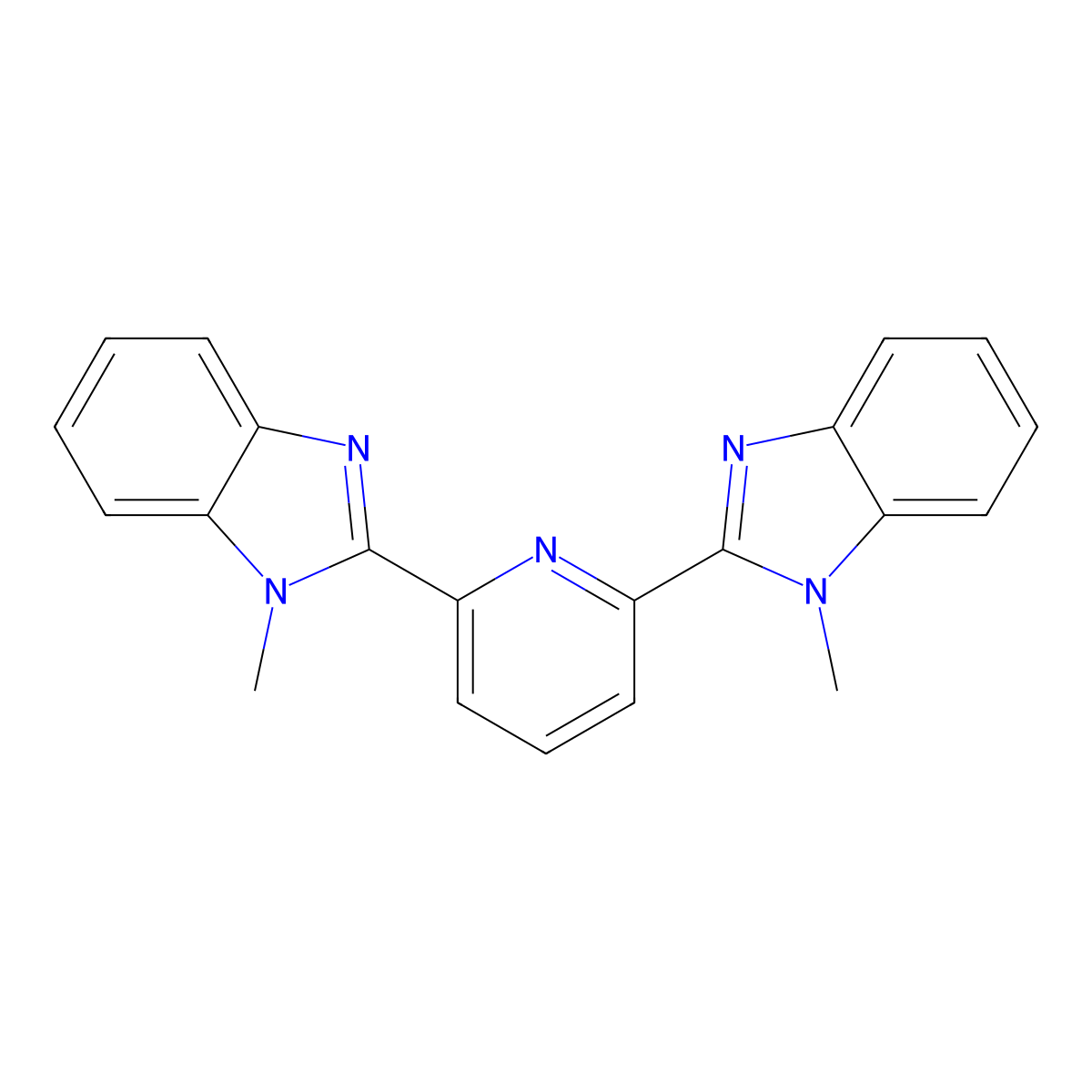 2,6-bis(N-methylbenzimidazol-2-yl)pyridine molecular structure, CAS 112362-30-8
