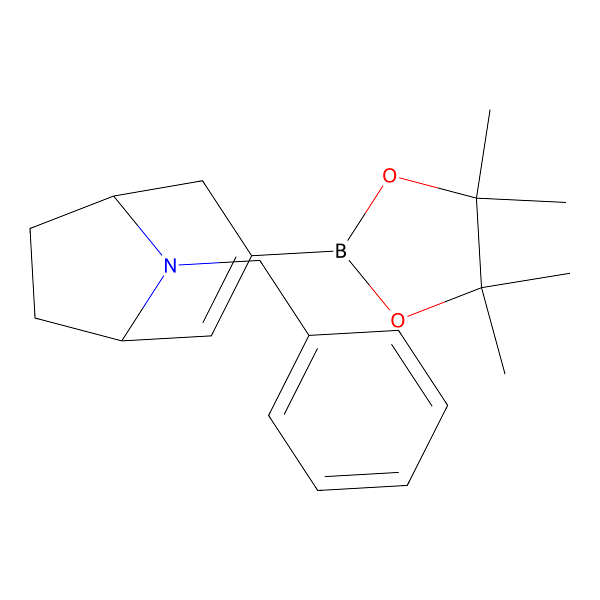 8-(Phenylmethyl)-3-(4,4,5,5-tetramethyl-1,3,2-dioxaborolan-2-yl)-8-azabicyclo[3.2.1]oct-2-ene molecular structure, CAS 1123661-15-3