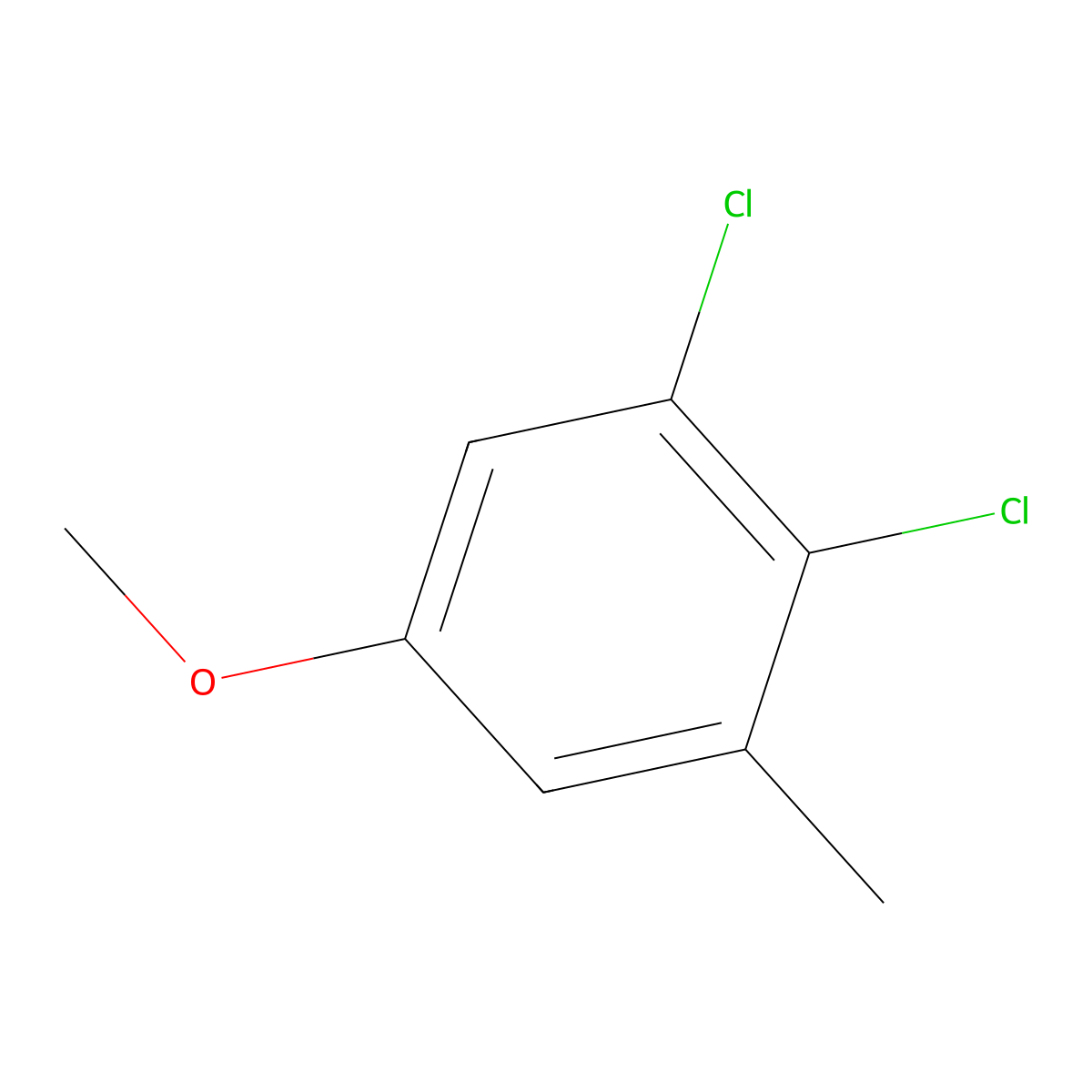1,2-Dichloro-5-methoxy-3-methylbenzene molecular structure, CAS 112369-07-0