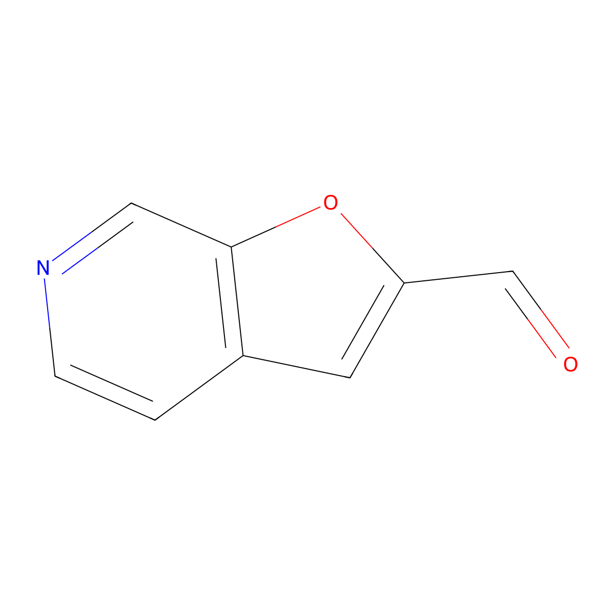 Furo(2,3-c)pyridine-2-carbaldehyde molecular structure, CAS 112372-06-2