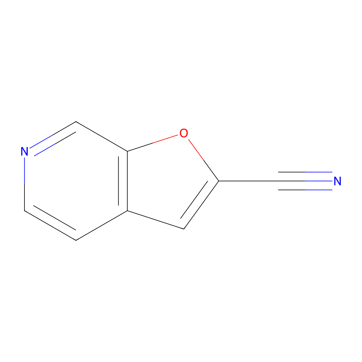 Furo[2,3-c]pyridine-2-carbonitrile molecular structure, CAS 112372-12-0