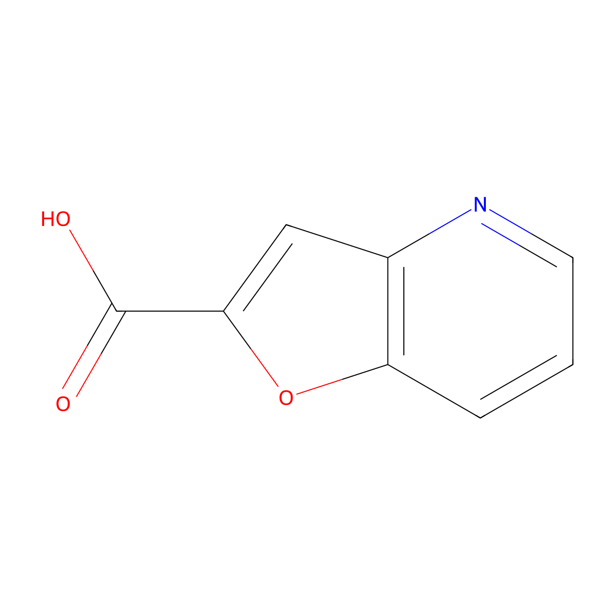 Furo[3,2-b]pyridine-2-carboxylic acid molecular structure, CAS 112372-14-2