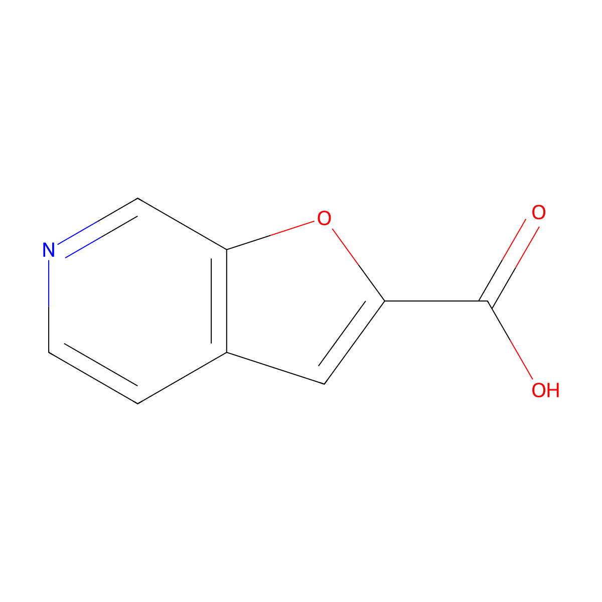 Furo[2,3-c]pyridine-2-carboxylic acid molecular structure, CAS 112372-15-3