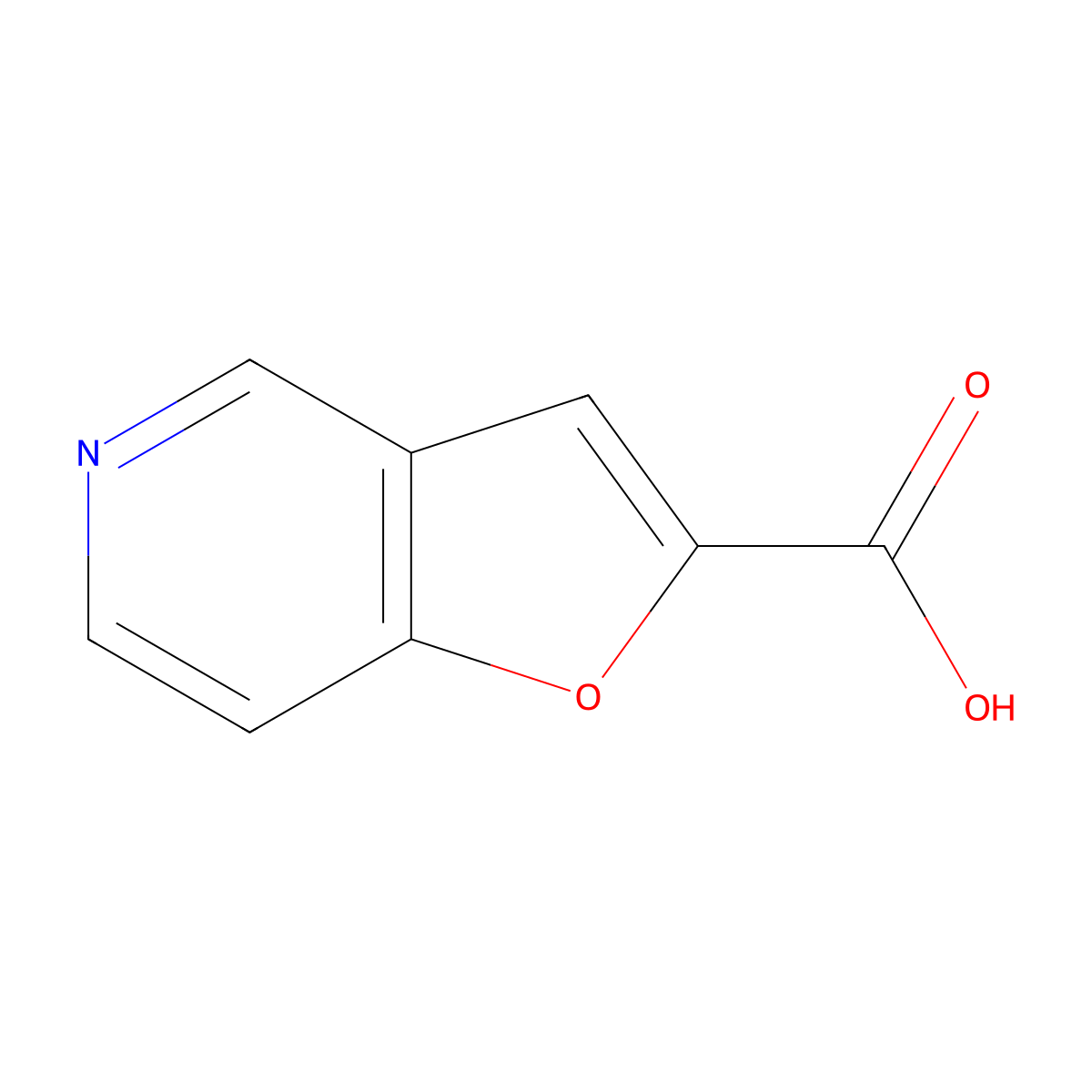 Furo(3,2-c)pyridine-2-carboxylic acid molecular structure, CAS 112372-16-4