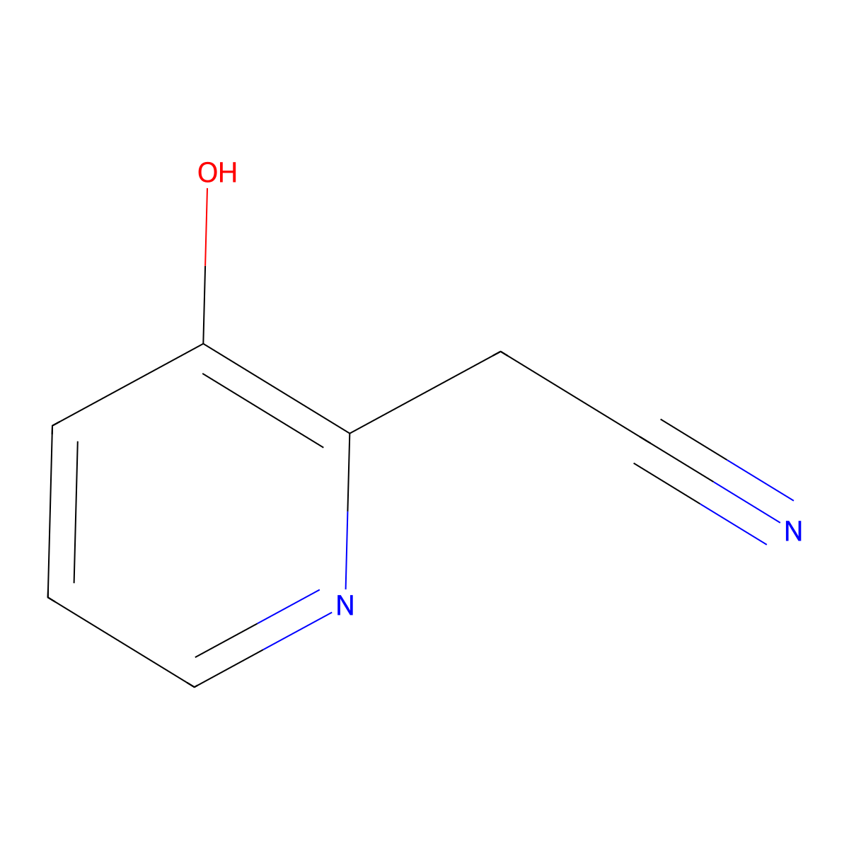 2-(3-Hydroxypyridin-2-yl)acetonitrile molecular structure, CAS 112372-20-0