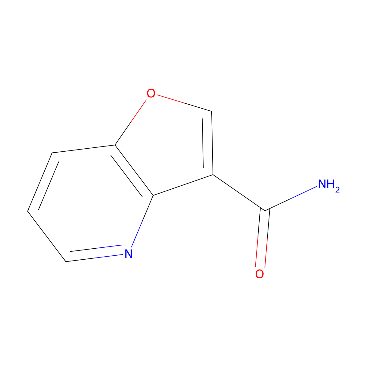 Furo[3,2-b]pyridine-3-carboxamide molecular structure, CAS 112372-22-2