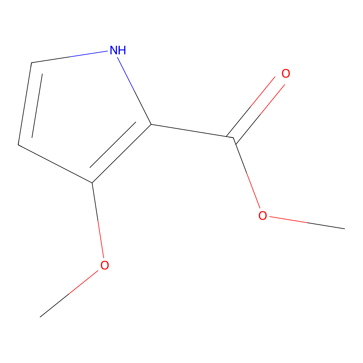 Methyl 3-methoxy-1H-pyrrole-2-carboxylate molecular structure, CAS 112373-17-8