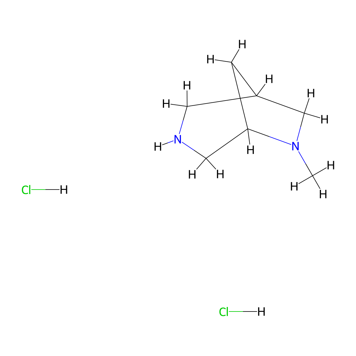 6-Methyl-3,6-diazabicyclo(3.2.1)octane dihydrochloride molecular structure, CAS 112375-13-0