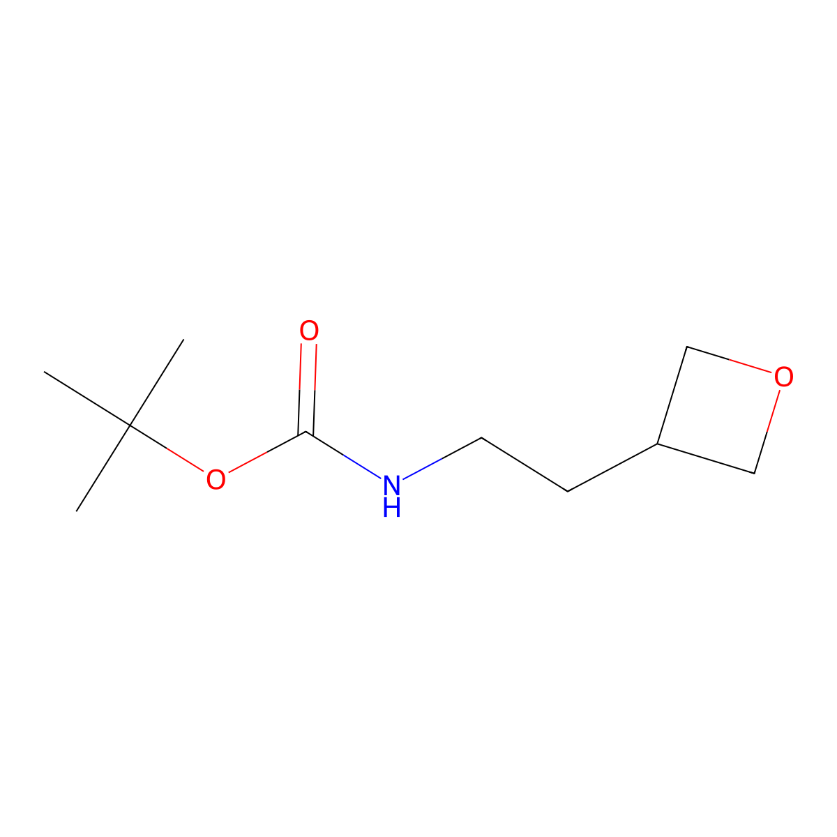 3-[2-(tert-Butoxycarbonylamino)ethyl]oxetane molecular structure, CAS 1123786-71-9