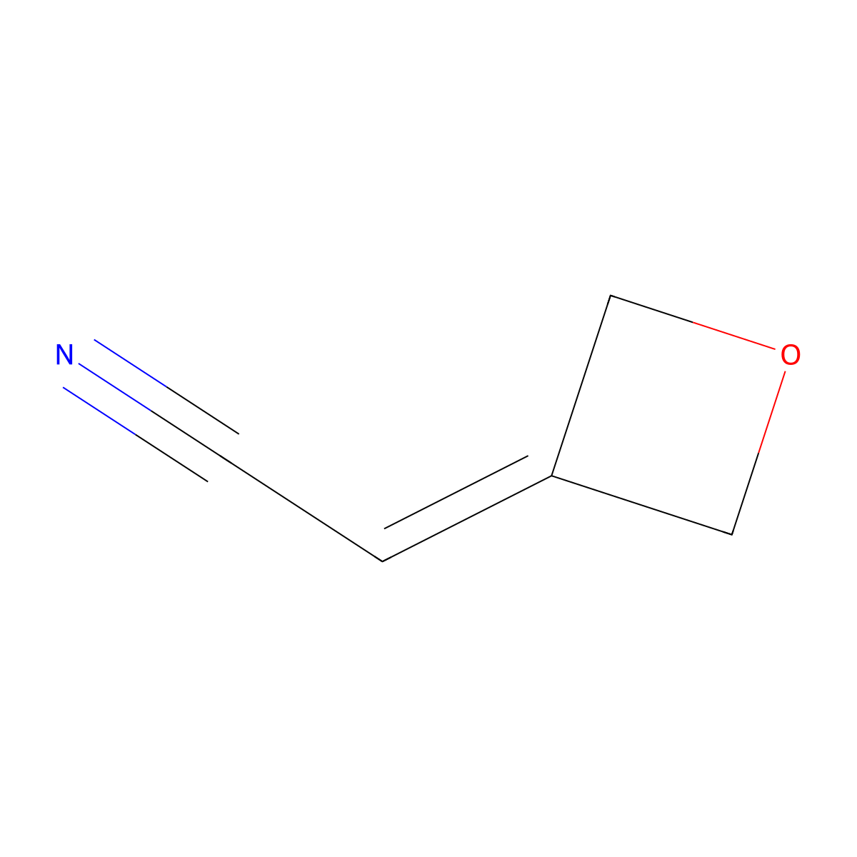 2-(3-Oxetanylidene)acetonitrile molecular structure, CAS 1123787-67-6