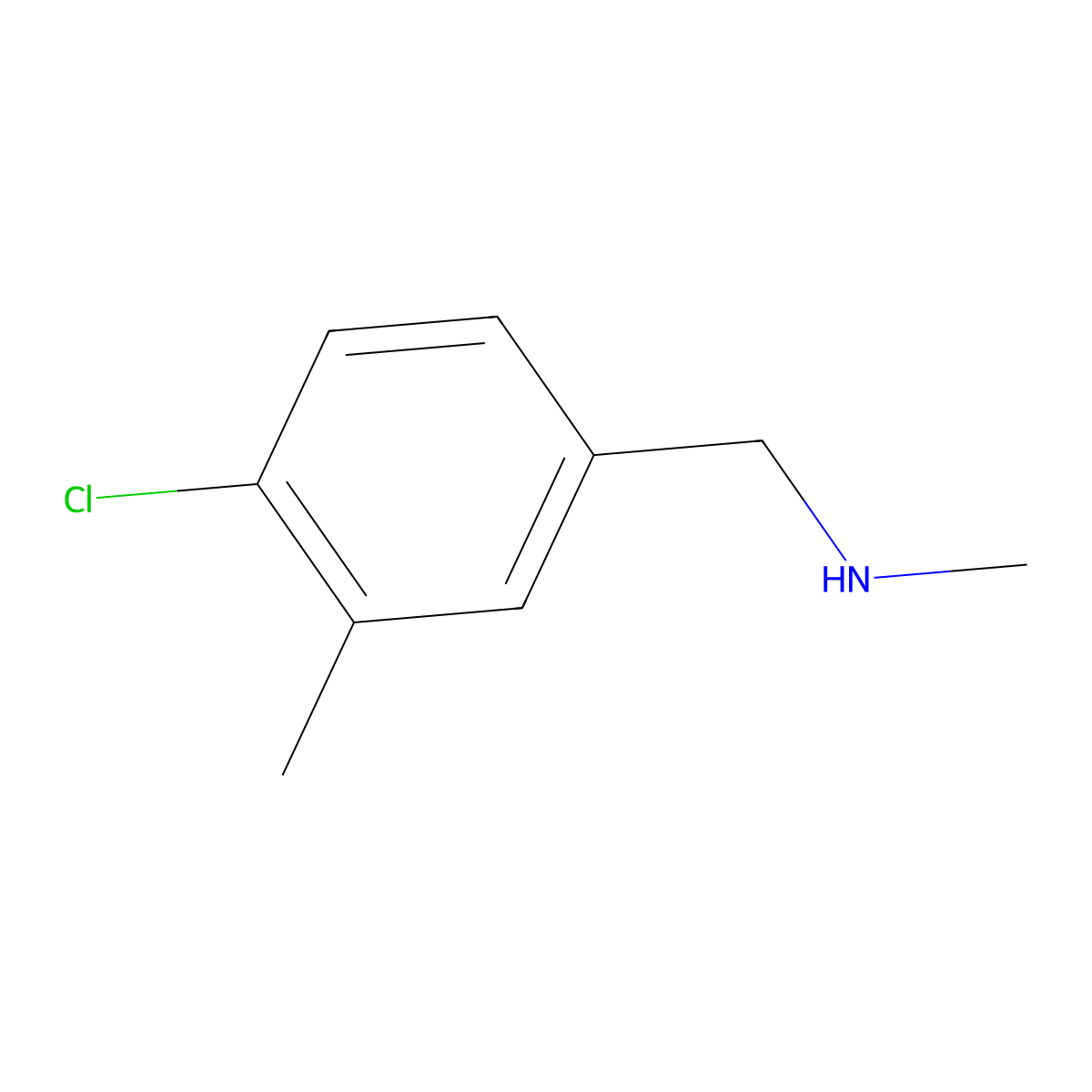 [(4-Chloro-3-methylphenyl)methyl](methyl)amine molecular structure, CAS 1123813-81-9