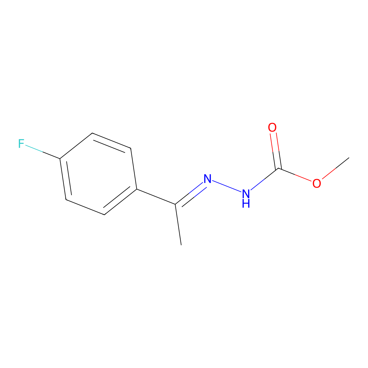 Methyl 2-[1-(4-fluorophenyl)ethylidene]-1-hydrazinecarboxylate molecular structure, CAS 112382-27-1