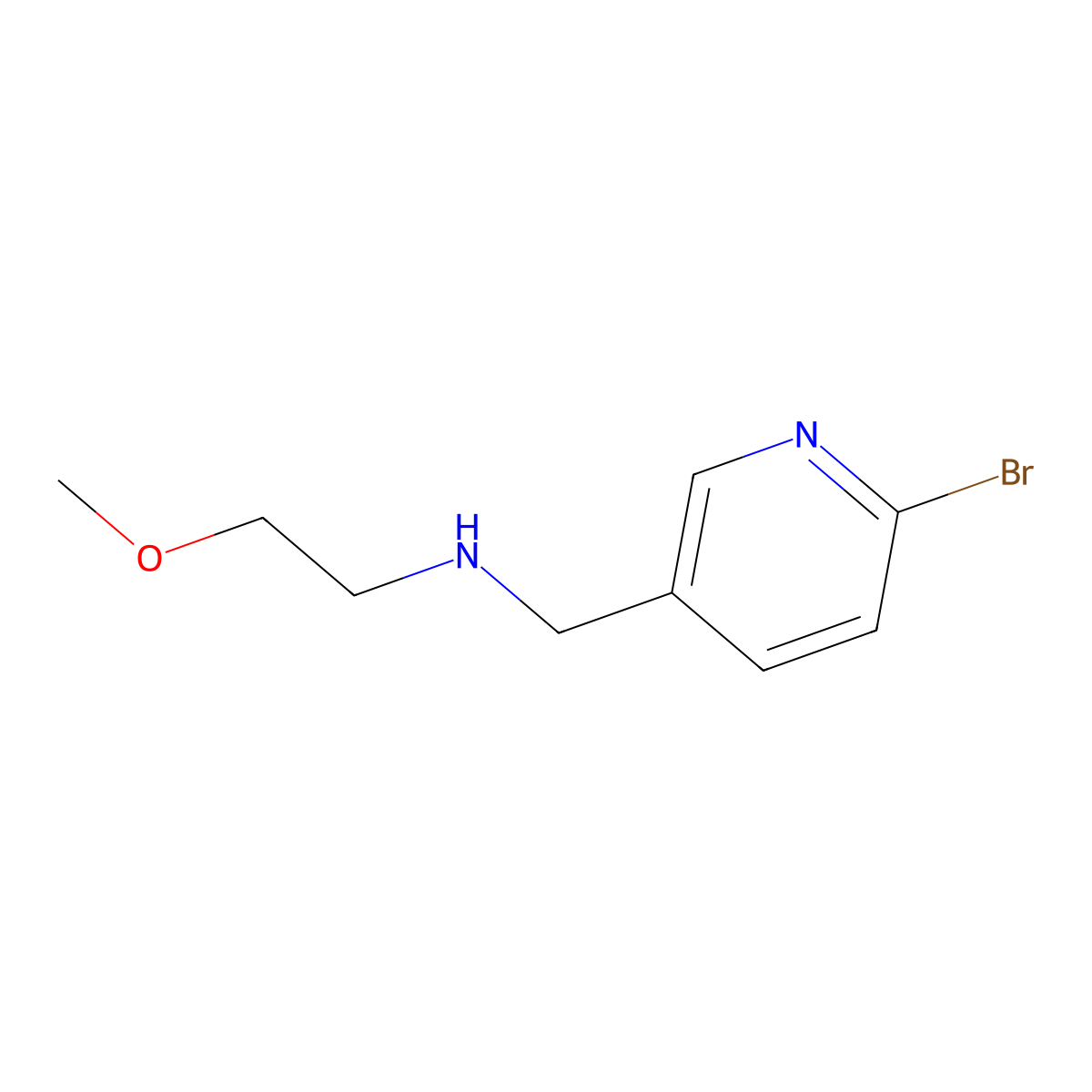 N-((6-Bromopyridin-3-YL)methyl)-2-methoxyethan-1-amine molecular structure, CAS 1123837-99-9