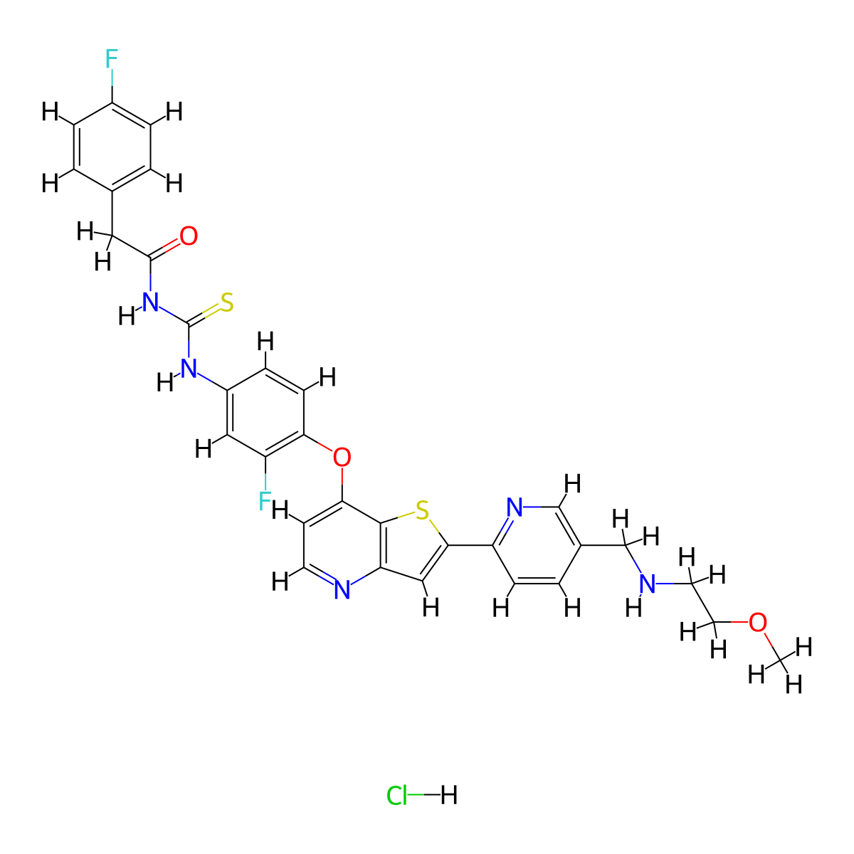 Glesatinib hydrochloride molecular structure, CAS 1123838-51-6