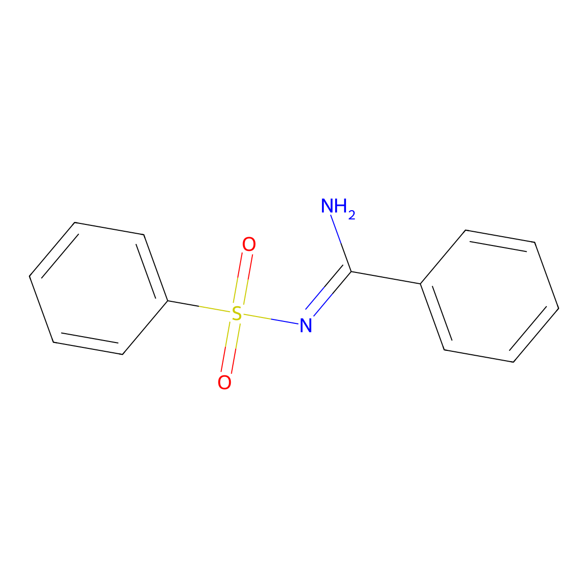 N-[(Z)-Amino(phenyl)methylidene]benzenesulfonamide molecular structure, CAS 1123883-53-3