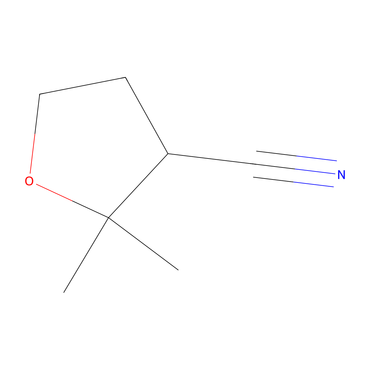 2,2-Dimethyloxolane-3-carbonitrile molecular structure, CAS 112389-86-3