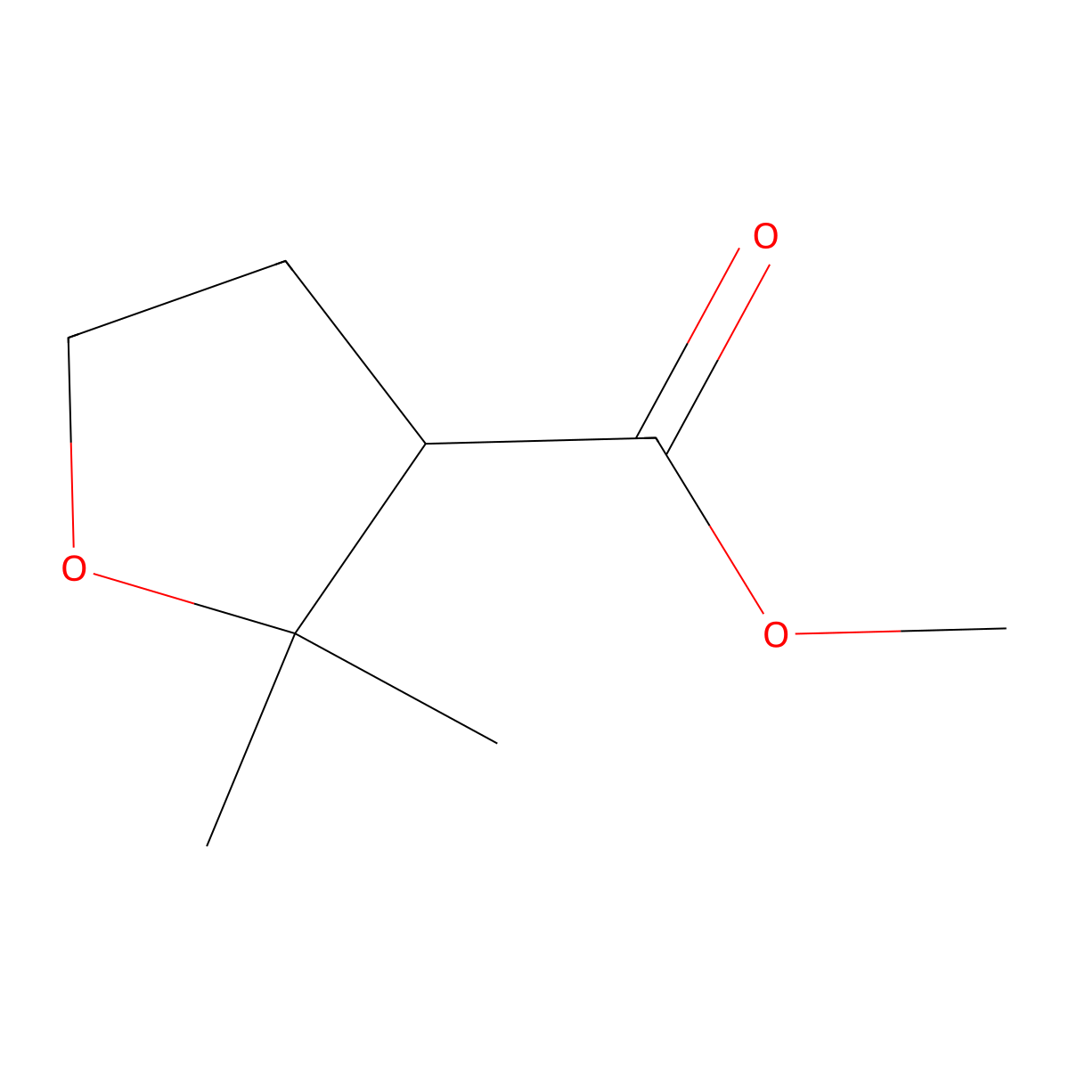 Methyl 2,2-dimethyloxolane-3-carboxylate molecular structure, CAS 112389-88-5