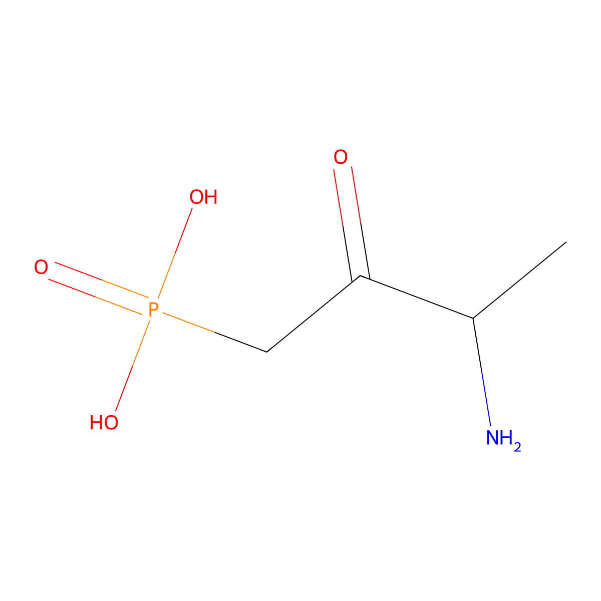 [(3R)-3-amino-2-oxobutyl]phosphonic acid molecular structure, CAS 112392-53-7