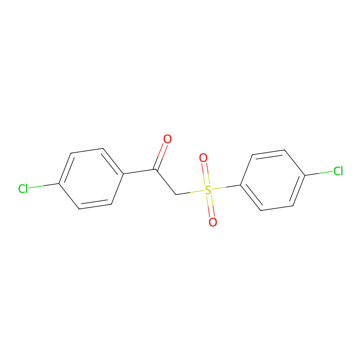 Ethanone, 1-(4-chlorophenyl)-2-[(4-chlorophenyl)sulfonyl]- molecular structure, CAS 112393-45-0