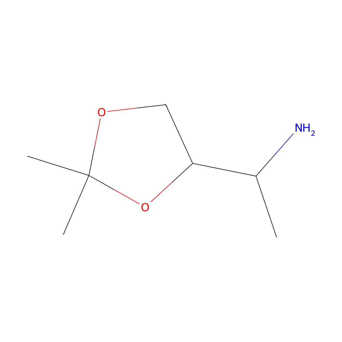 (1R)-1-[(4S)-2,2-dimethyl-1,3-dioxolan-4-yl]ethan-1-amine molecular structure, CAS 112395-73-0