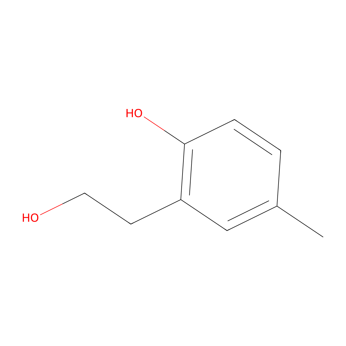 2-(2-Hydroxyethyl)-4-methylphenol molecular structure, CAS 112395-77-4