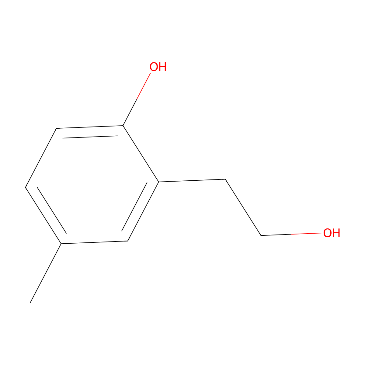 2-(2-Hydroxyethyl)-4-methylphenol molecular structure, CAS 112395-77-4