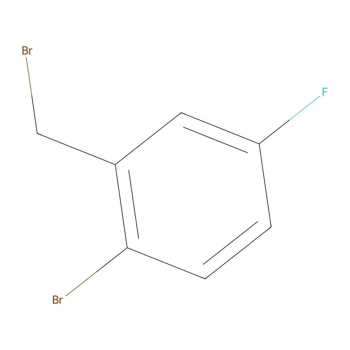1-Bromo-2-(bromomethyl)-4-fluorobenzene molecular structure, CAS 112399-50-5