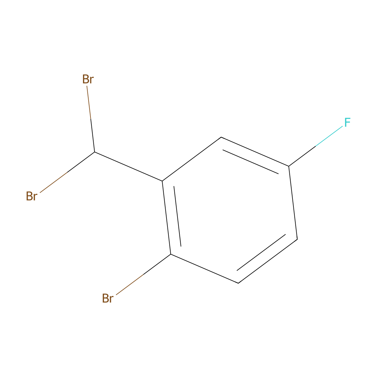 1-Bromo-2-(dibromomethyl)-4-fluorobenzene molecular structure, CAS 112399-51-6