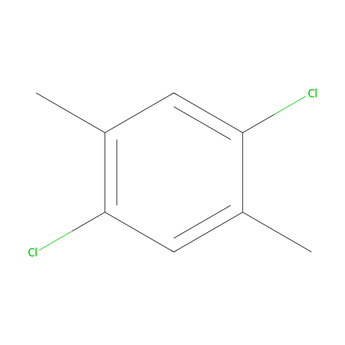 1,4-Dichloro-2,5-dimethylbenzene molecular structure, CAS 1124-05-6