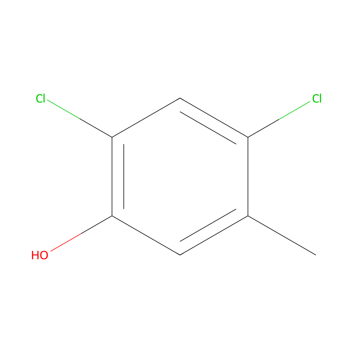 4,6-Dichloro-m-cresol molecular structure, CAS 1124-07-8