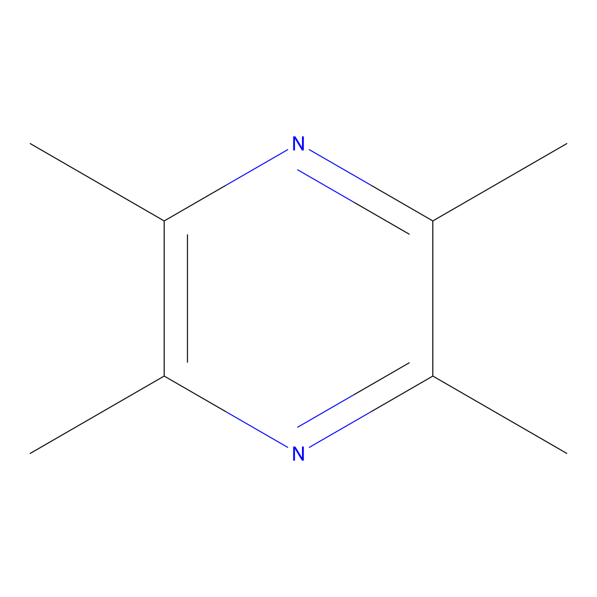 Tetramethylpyrazine molecular structure, CAS 1124-11-4
