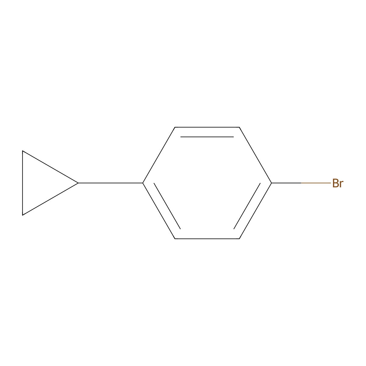 1-Bromo-4-cyclopropylbenzene molecular structure, CAS 1124-14-7