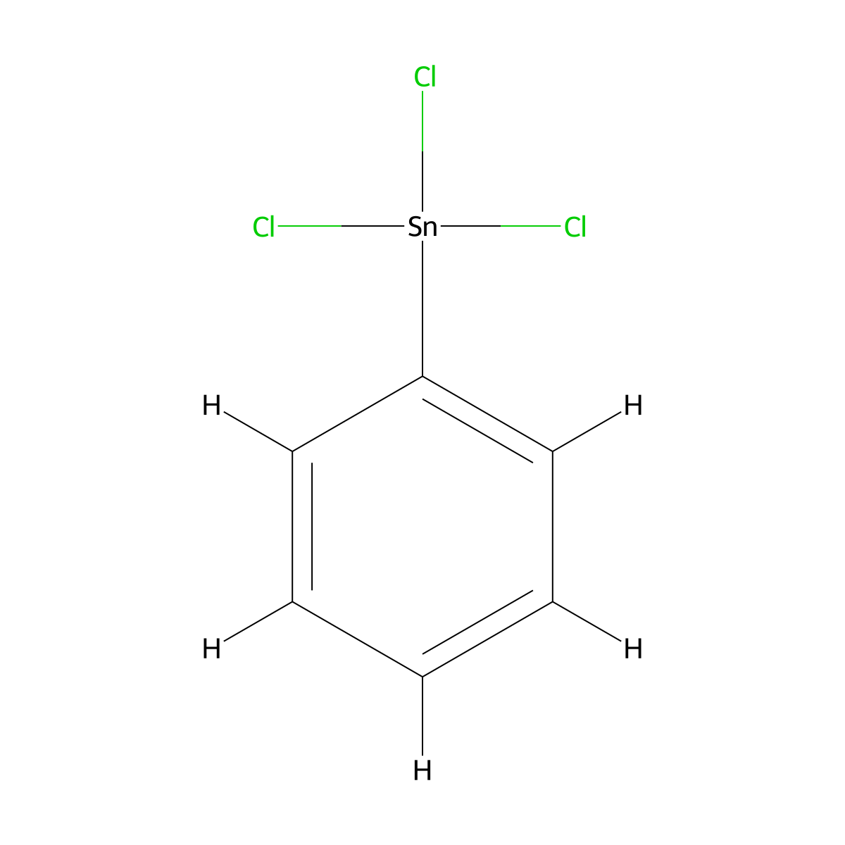 Trichlorophenylstannane molecular structure, CAS 1124-19-2