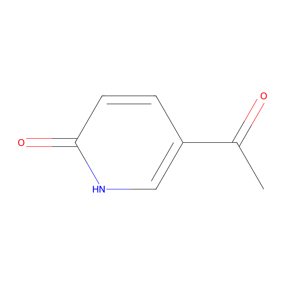 2-Hydroxy-5-acetylpyridine molecular structure, CAS 1124-29-4