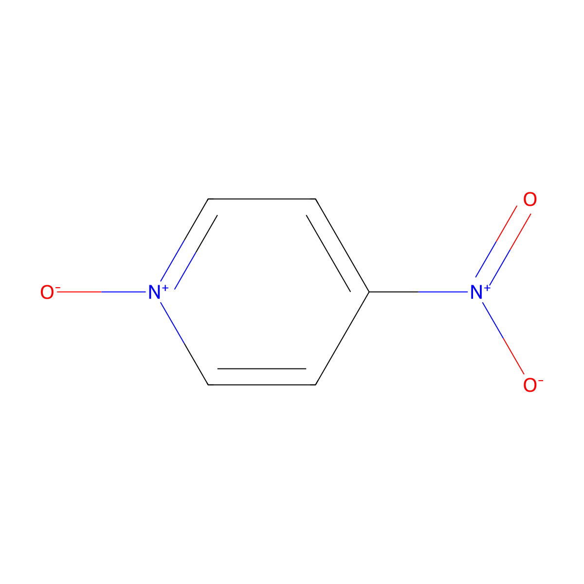 4-Nitropyridine N-oxide molecular structure, CAS 1124-33-0