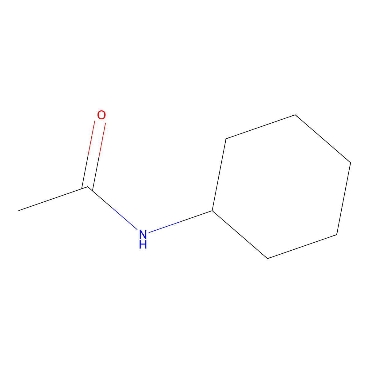 N-Cyclohexylacetamide molecular structure, CAS 1124-53-4