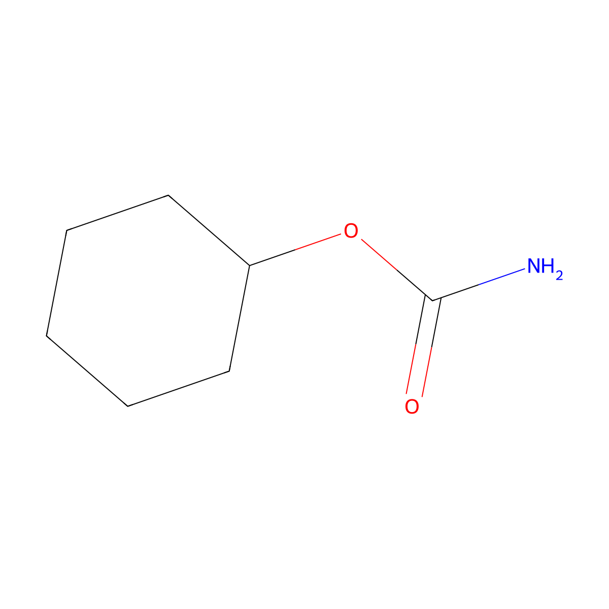 Cyclohexyl carbamate molecular structure, CAS 1124-54-5