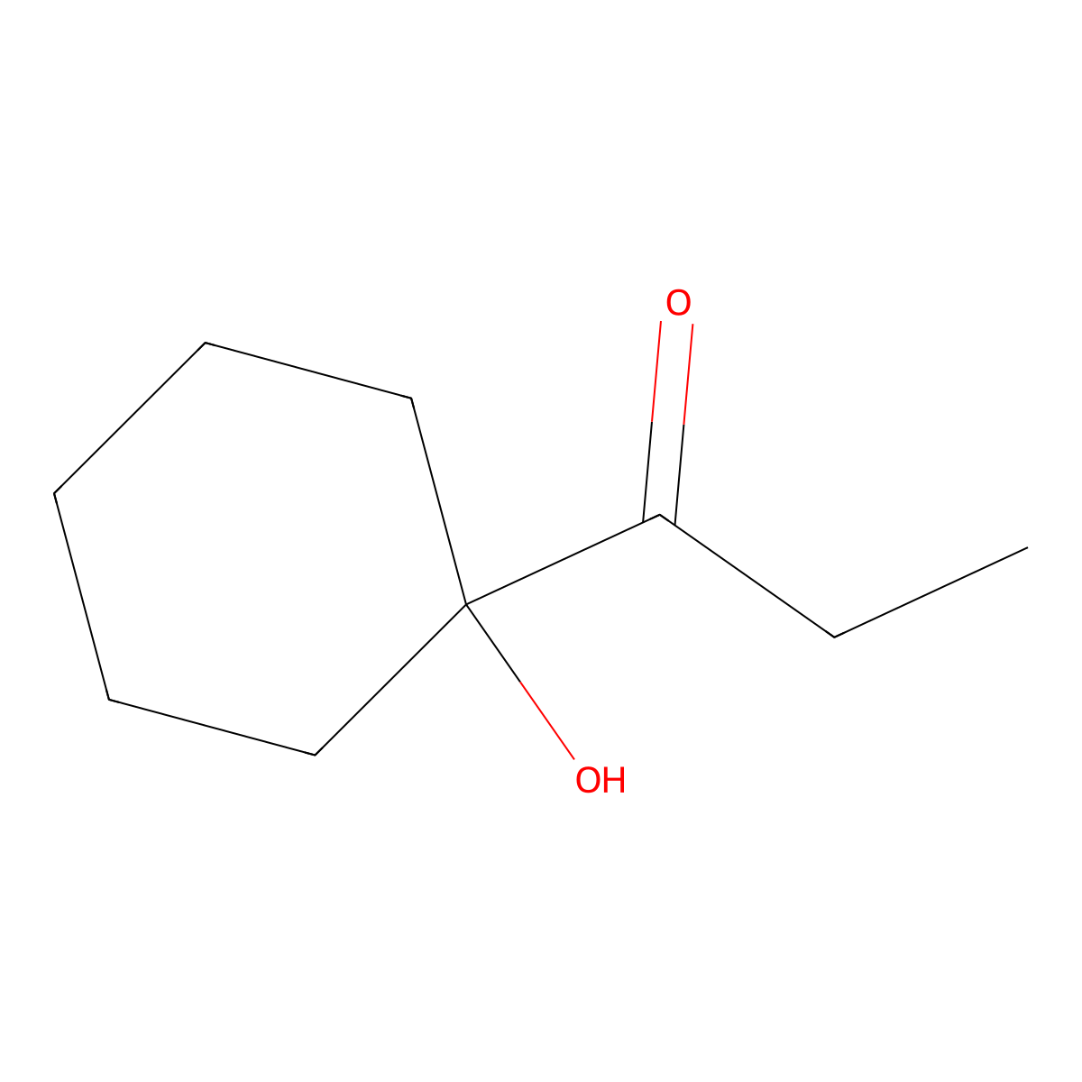 1-Propanone, 1-(1-hydroxycyclohexyl)- molecular structure, CAS 1124-90-9