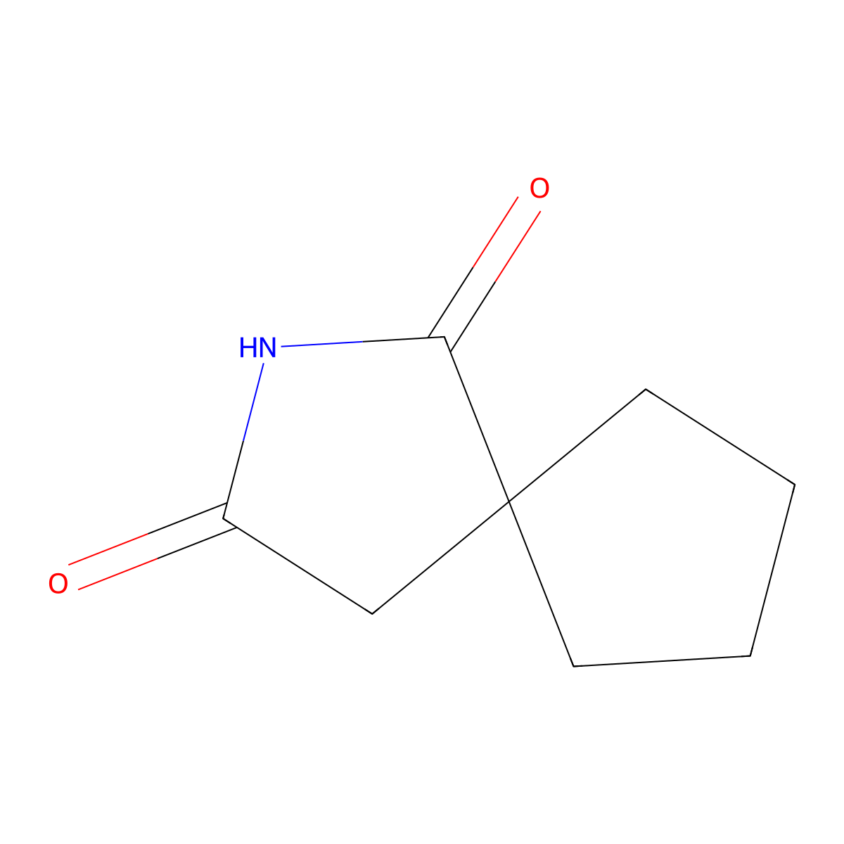 2-Azaspiro[4.4]nonane-1,3-dione molecular structure, CAS 1124-95-4